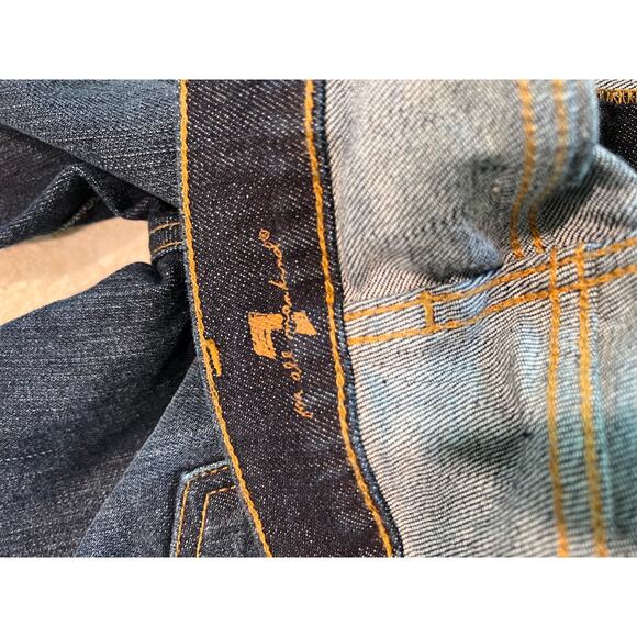 7 For all Mankind Austyn Jeans Straight Leg Dark Blue Size 31 JL - Picture 7 of 11